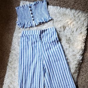 Shein strapless crop top 2 piece